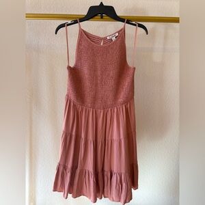 Magnolia boutique Women’s dusty pink peachy pink smocked mini dress large